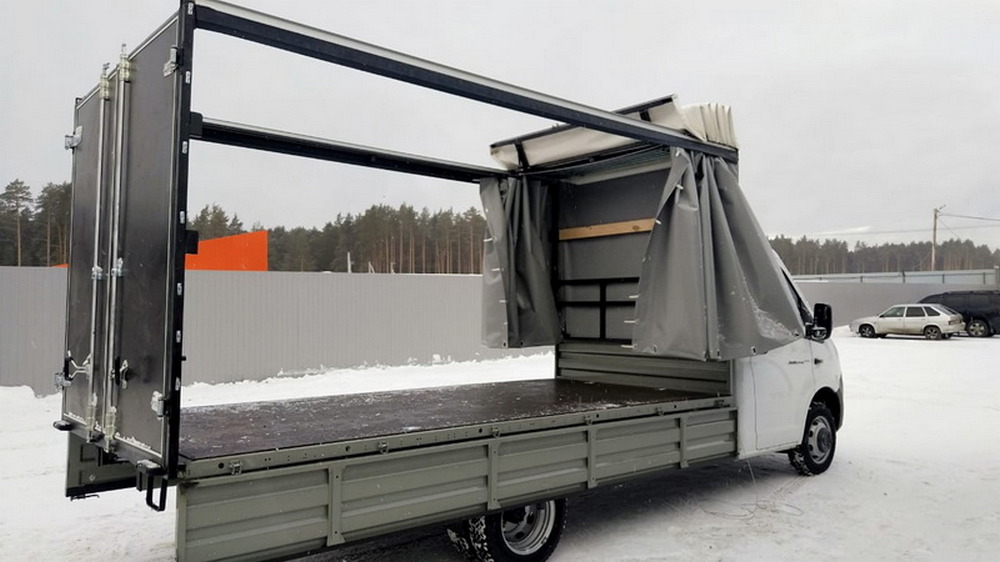 Сдвижная боковая штора и крыша на Газель