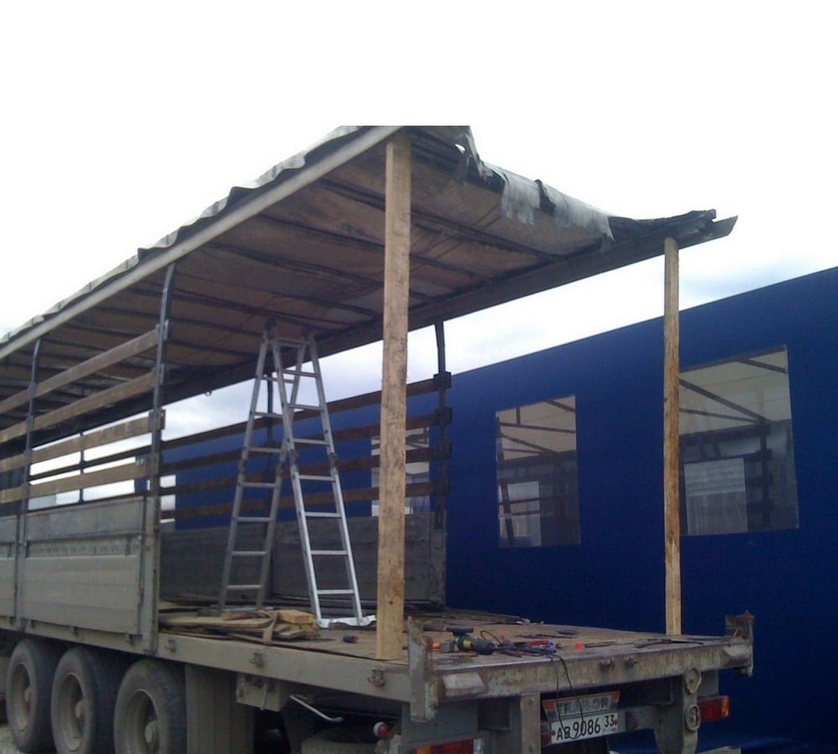 Ремонт аварийного полуприцепа Ремонт полуприцепов восстановление каркасов